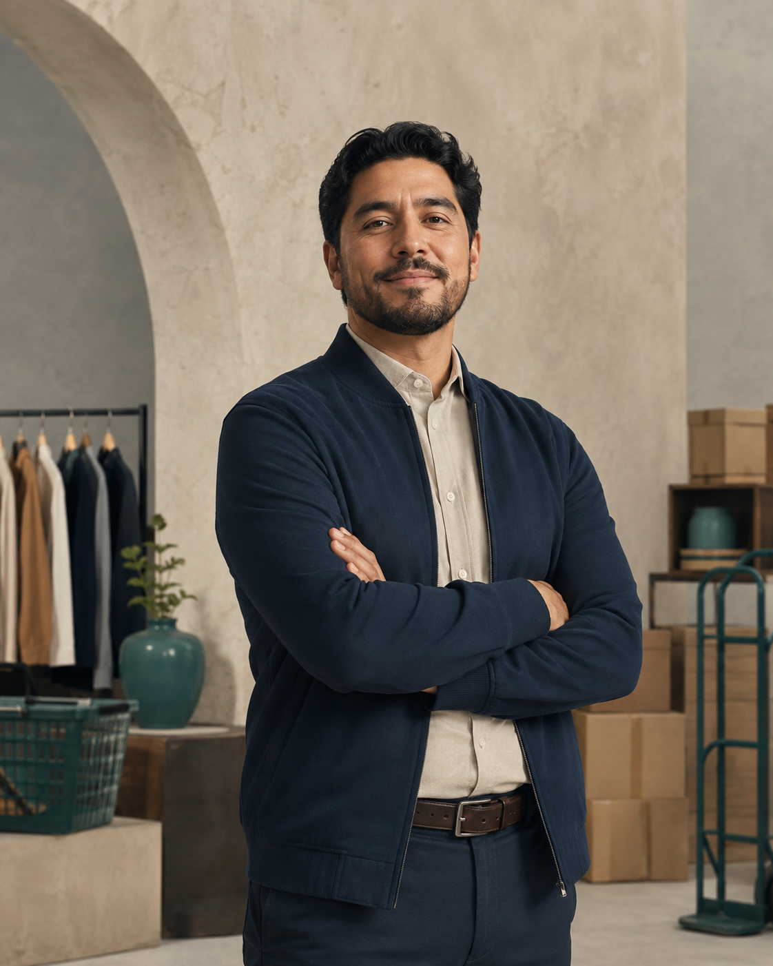 Portrait of a buyer or market operator
